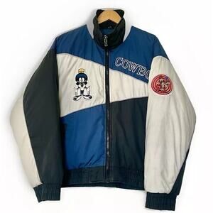 Vintage 90s Looney Tunes x Dallas Cowboys NFL Down Jacket Men’s S Marvin Taz